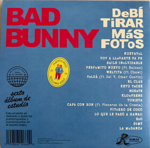 Bad Bunny Debí Tirar Más Fotos 2xLP vinile bianco 2026