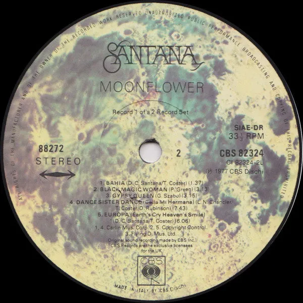 Santana Moonflower 2LP doppio vinile usato live