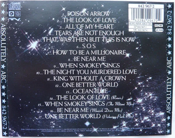 ABC Absolutely CD compilation 1990 synth pop