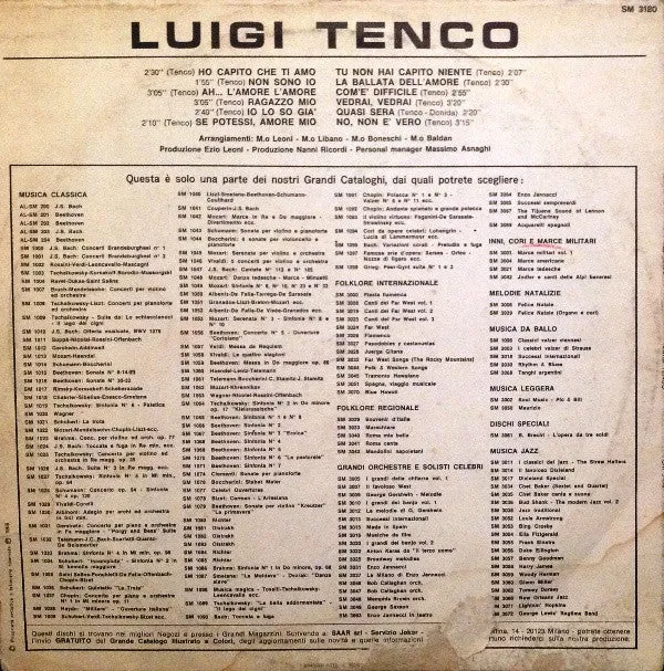 Luigi Tenco Ballate E Canzoni vinile LP usato VG+