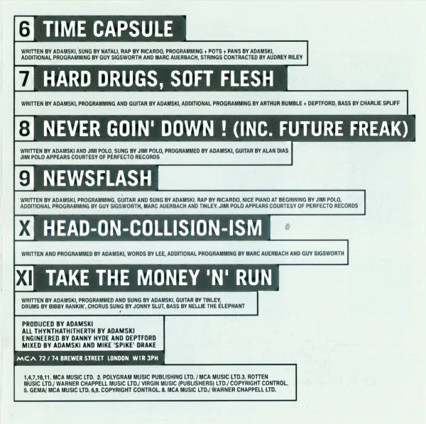 Adamski Naughty CD album house 1992
