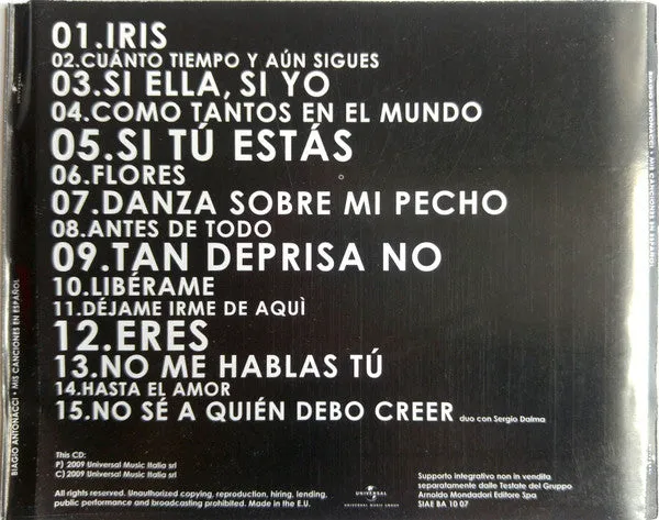 Biagio Antonacci Mis Canciones En Español CD compilation