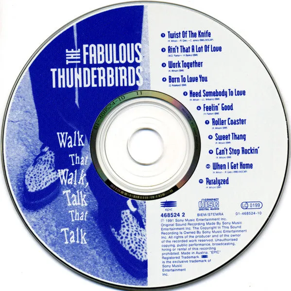 Fabulous Thunderbirds Walk That Walk Talk That Talk CD blues