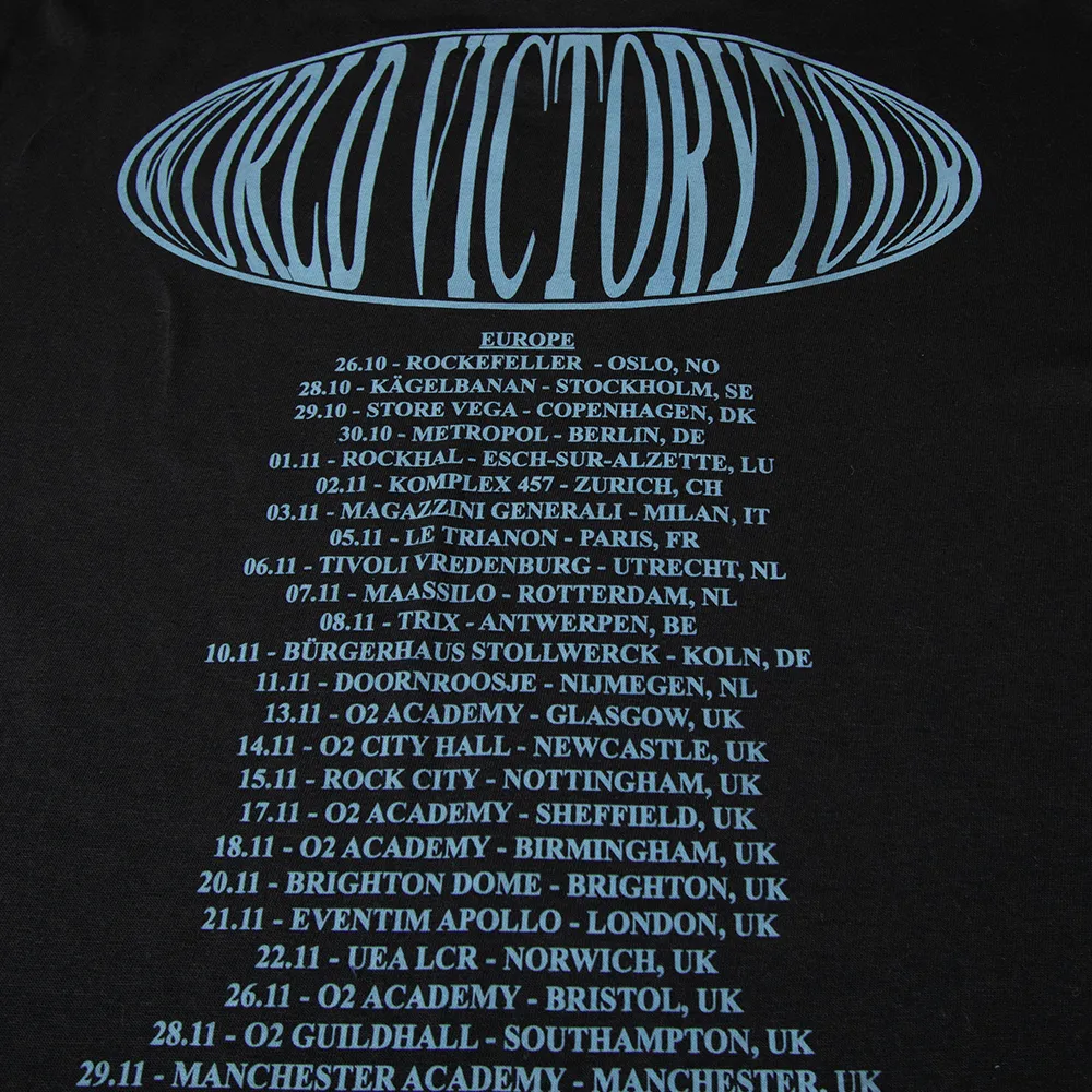Polydor Records Victory Tour Black T-Shirt maglietta nera tour