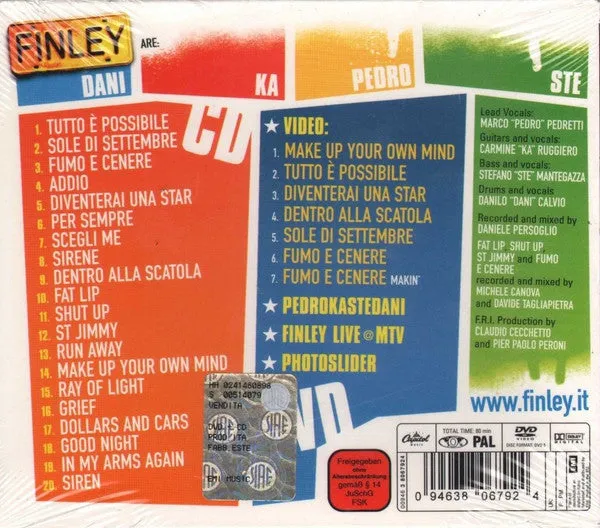 Finley Tutto È Possibile CD + DVD special edition pop punk