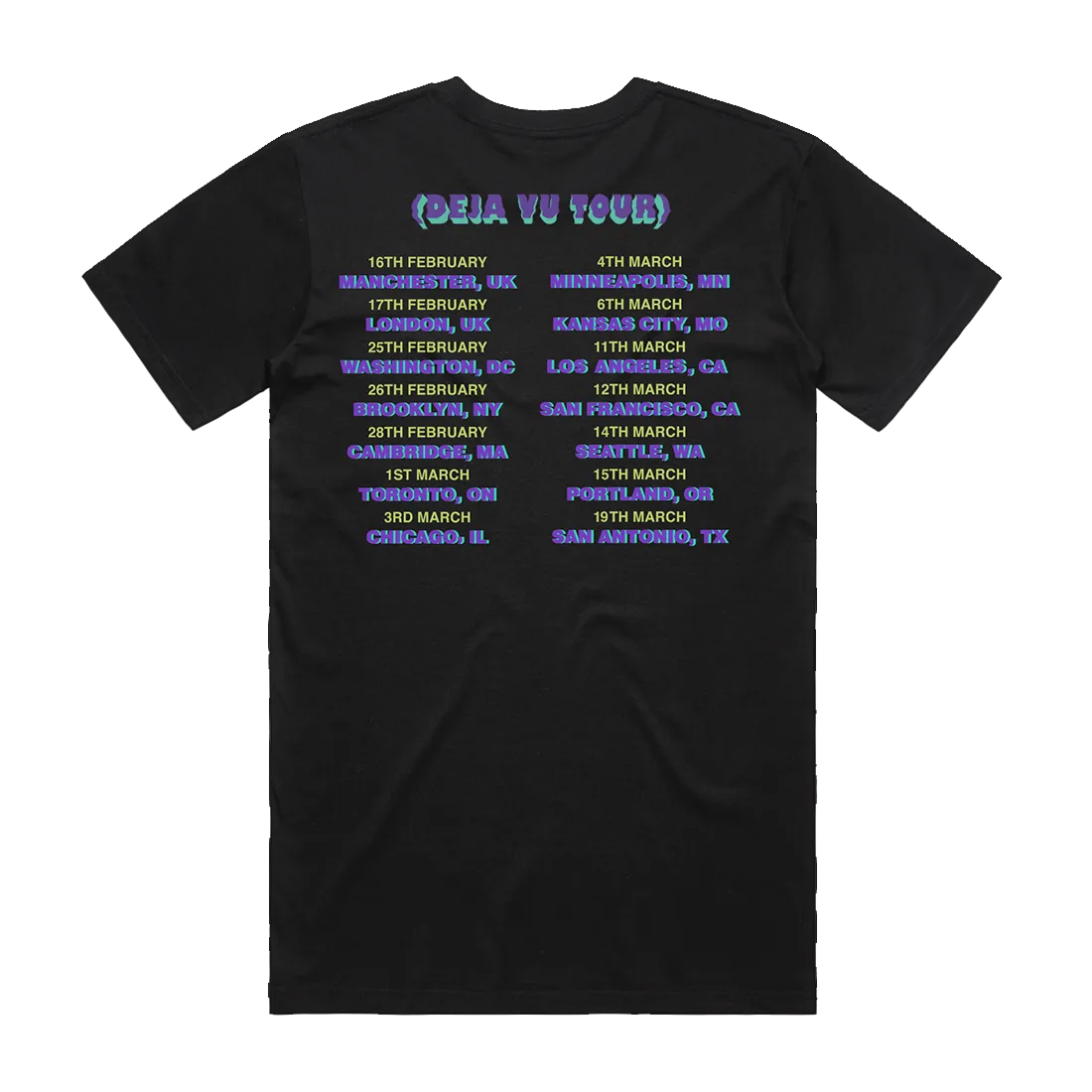 Black Déjà Vu t-shirt nera merch