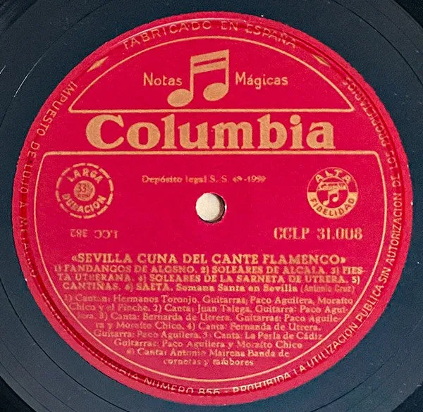 Sevilla Cuna Del Cante Flamenco vinile LP VG+