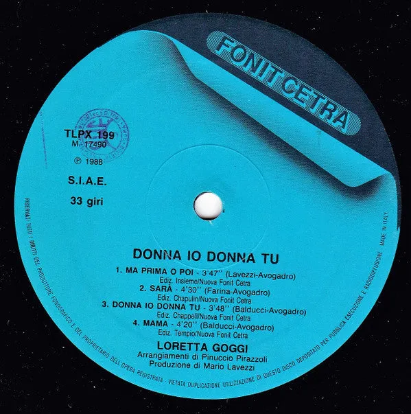 Loretta Goggi Donna Io Donna Tu LP usato pop