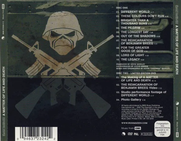 Iron Maiden A Matter Of Life And Death CD+DVD heavy metal