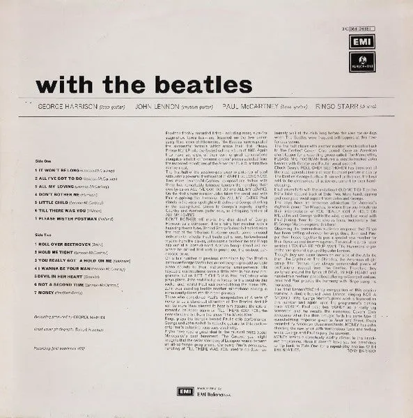 Beatles With The Beatles vinile LP ristampa italiana beat VG+