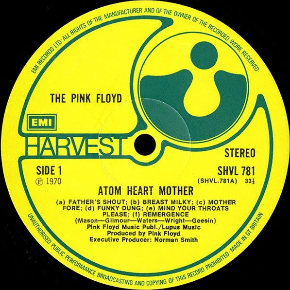 Pink Floyd Atom Heart Mother vinile LP ristampa 1976 VG