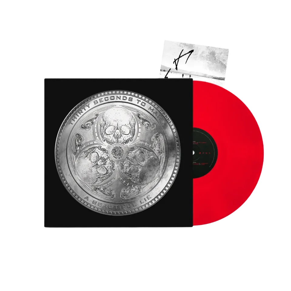 Thirty Seconds To Mars A Beautiful Lie LP rosso firmato