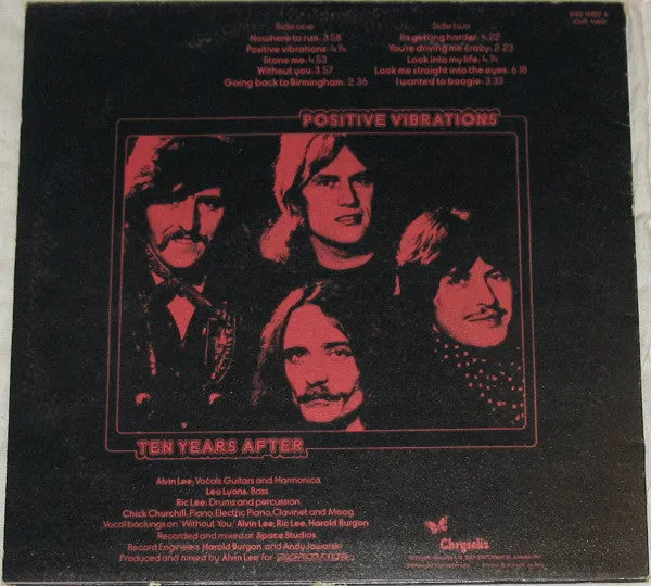 Ten Years After Positive Vibrations vinile LP Italia 1974 blues rock
