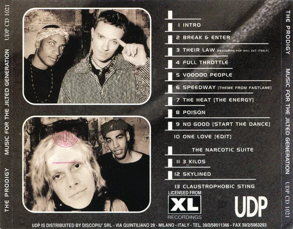 The Prodigy Music For The Jilted Generation CD usato