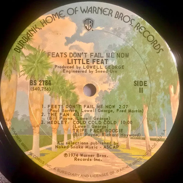 Little Feat Feats Don't Fail Me Now vinile LP US 1974