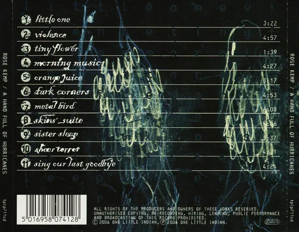 Rose Kemp A Hand Full Of Hurricanes CD album 2006