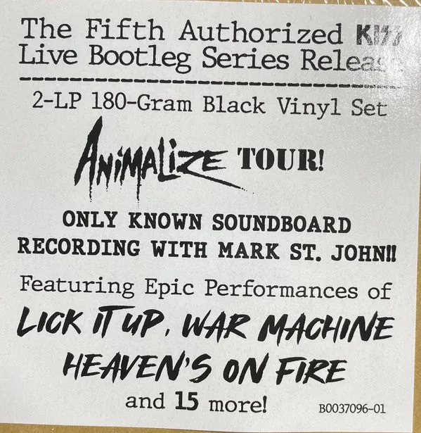 Kiss Off The Soundboard Poughkeepsie 2xLP vinile live 180g