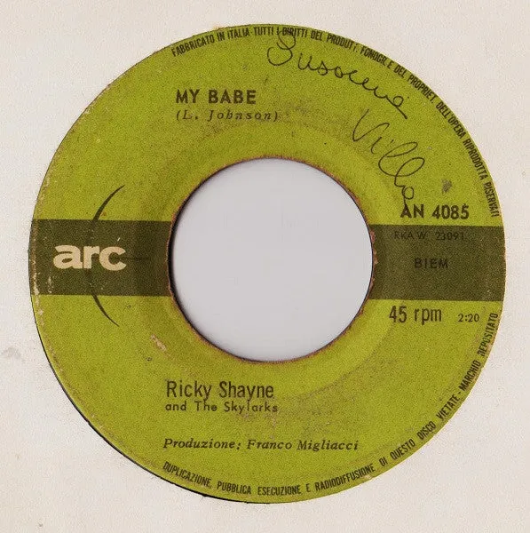 Ricky Shayne Number One vinile 7" mono beat 1966