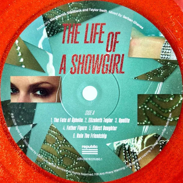 Taylor Swift Life Of A Showgirl LP arancio sweat vanilla
