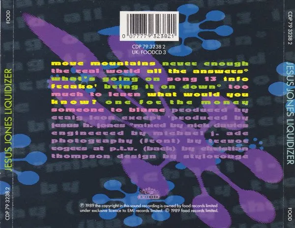 Jesus Jones Liquidizer CD album 1989 indie rock NM