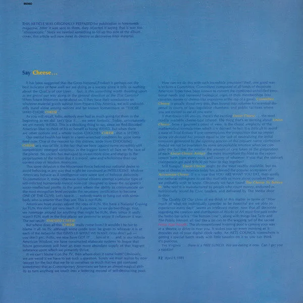 Frank Zappa You Are What You Is doppio vinile 2xLP gatefold
