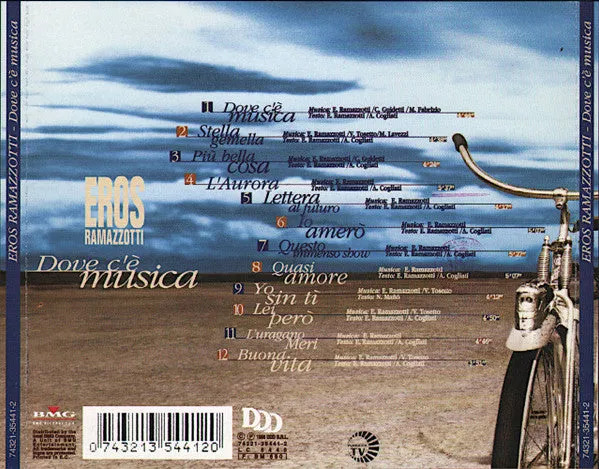 Eros Ramazzotti Dove C’è Musica CD album 1996