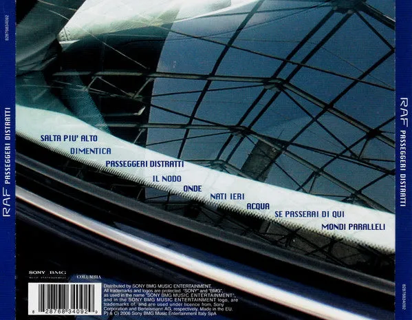 Raf Passeggeri Distratti CD album VG+ 9 brani