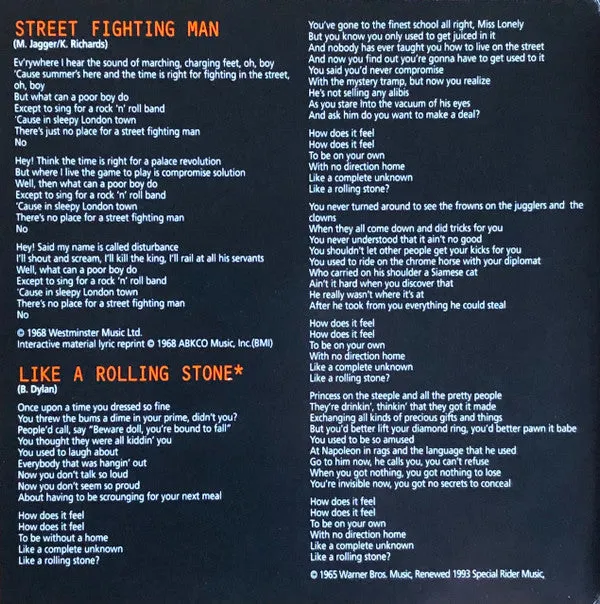Rolling Stones Stripped CD album enhanced 1995