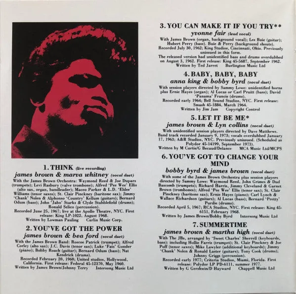 James Brown Duets CD compilation funk soul