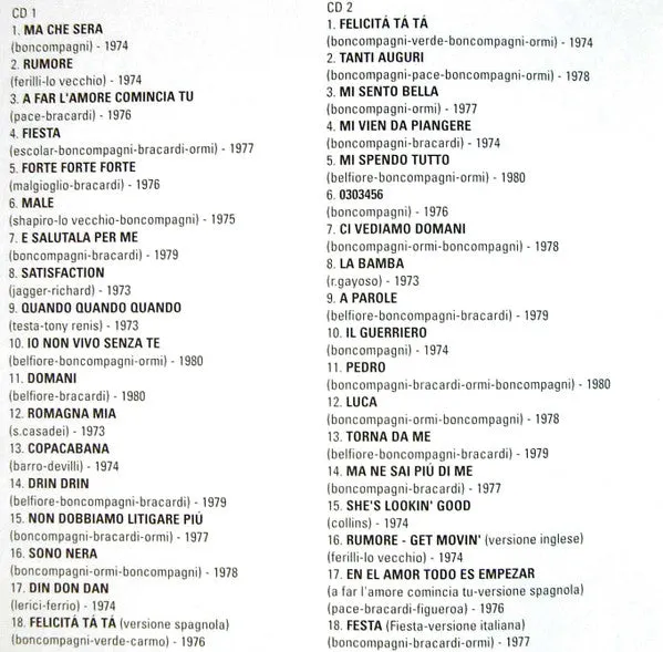Raffaella Carrà Tutto Carrà 2xCD compilation NM