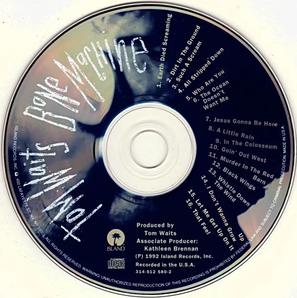 Tom Waits Bone Machine CD album usato VG+