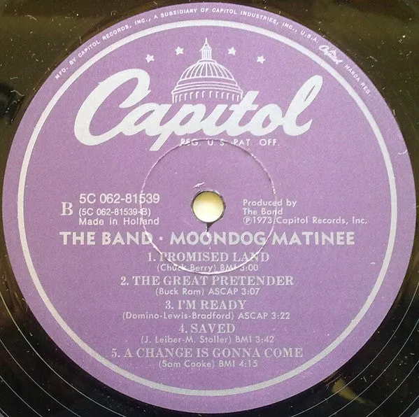 The Band Moondog Matinee LP vinile usato VG Olanda 1973