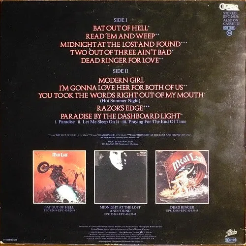 Meat Loaf Hits Out Of Hell vinile LP compilation classic rock