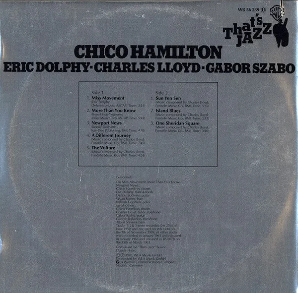 Chico Hamilton Compilation LP vinile usato cool jazz