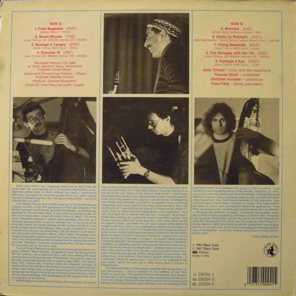 John Tchicai Group Timo's Message LP vinile NM free jazz