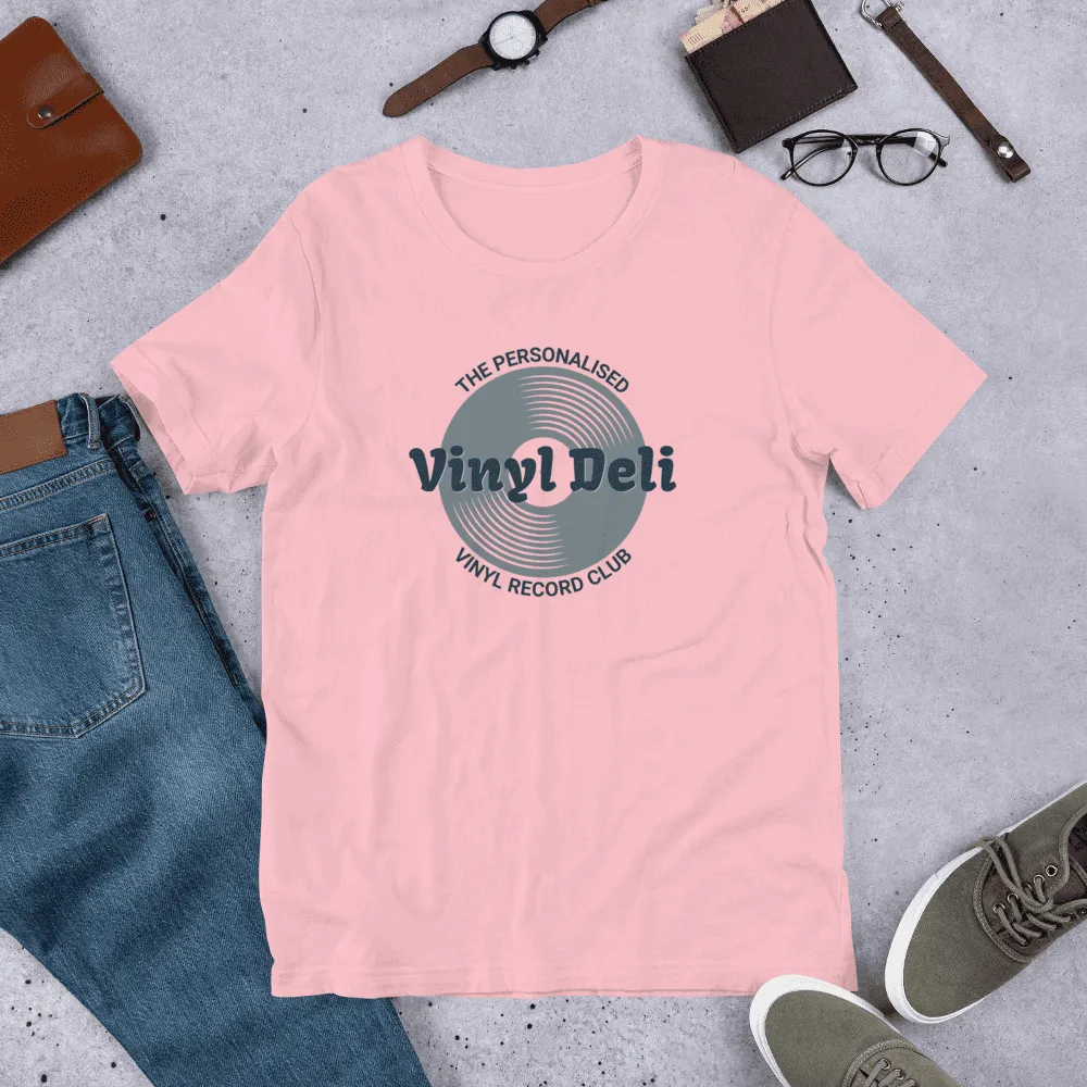 Vinyl Deli Record Club T-Shirt Rosa Cotone M