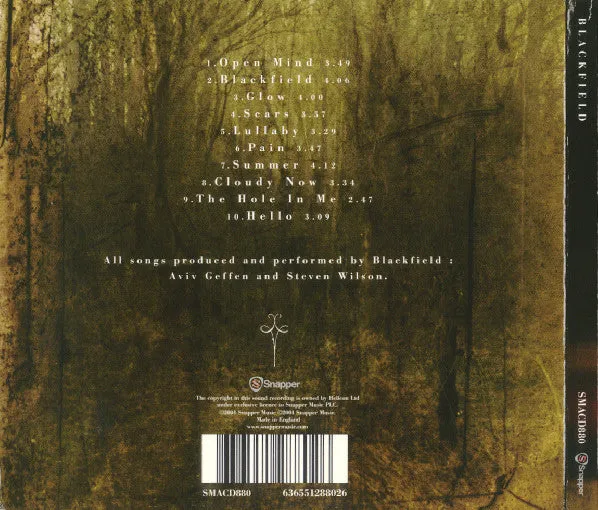 Blackfield Blackfield doppio CD digipak art rock