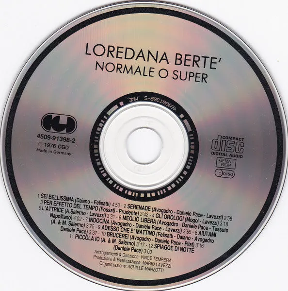 Loredana Bertè Normale O Super CD rimasterizzato