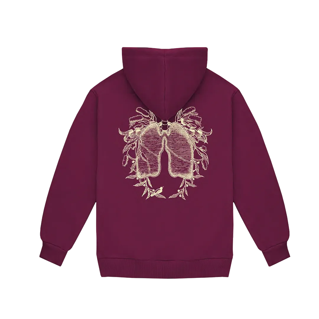 Maroon Symphony felpa cappuccio bordeaux cotone 350g