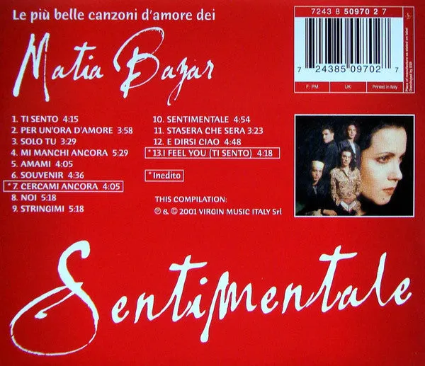Matia Bazar Sentimentale CD compilation rimasterizzata