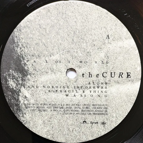 The Cure Songs Of A Lost World LP 180g nero