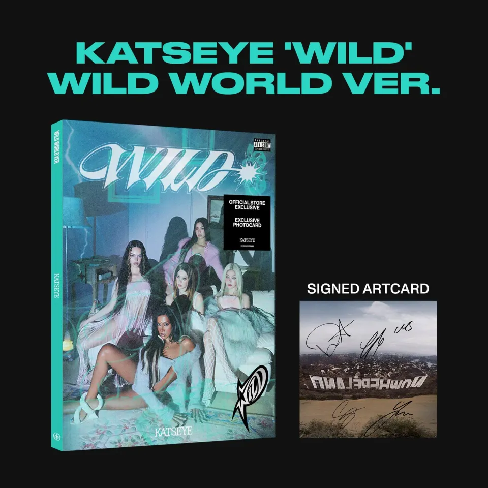 Polydor Katseye Wild World Ver. CD boxset + card firmata