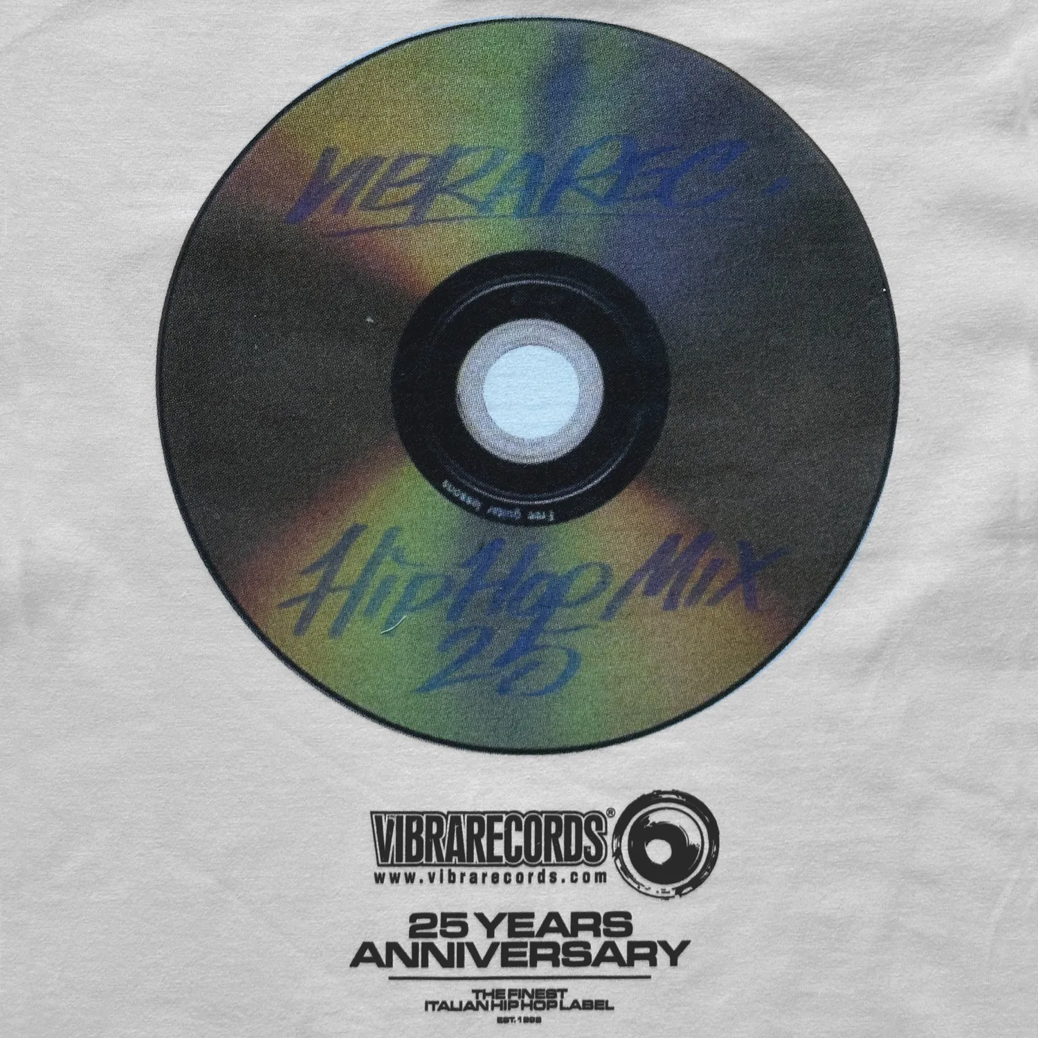 Vibrarecords 25th Anniversary maglietta bianca edizione limitata