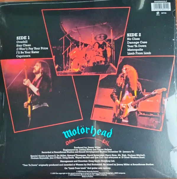 Motörhead Overkill LP ristampa heavy metal mint