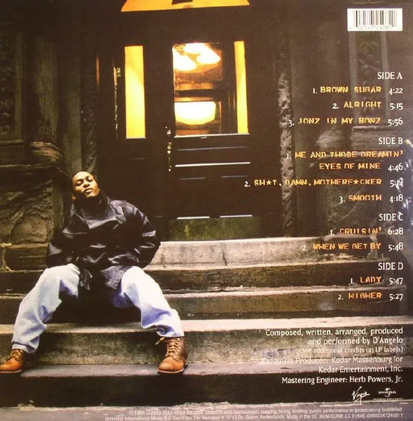 D'Angelo Brown Sugar 2 LP 180g neo soul Back To Black