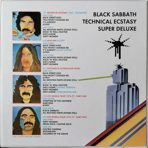 Black Sabbath Technical Ecstasy 5LP box super deluxe nuovo