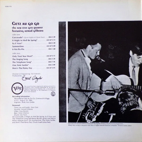 Stan Getz Getz Au Go Go vinile LP ristampa bossa nova