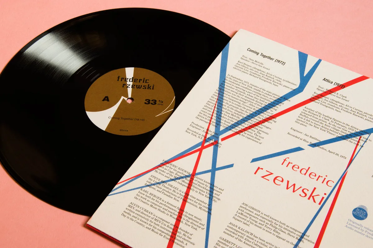 Black Sweat Records Rzewski Coming Together Attica vinile