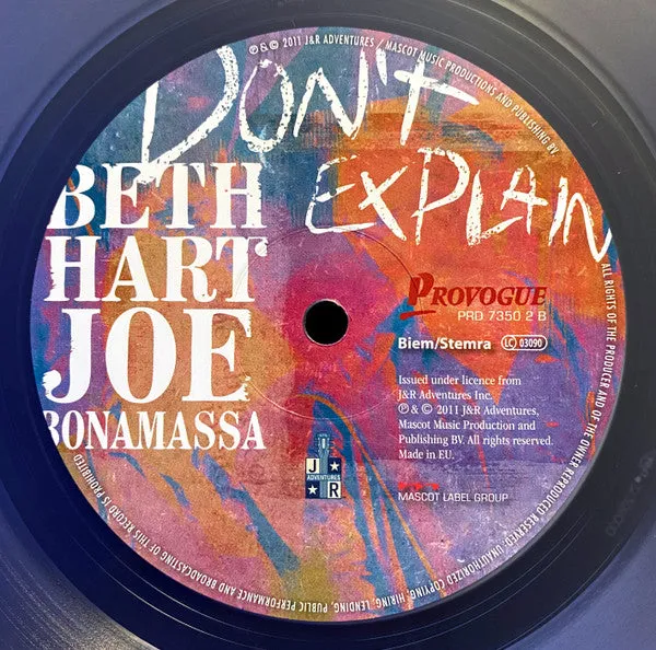Beth Hart Joe Bonamassa Don't Explain vinile LP