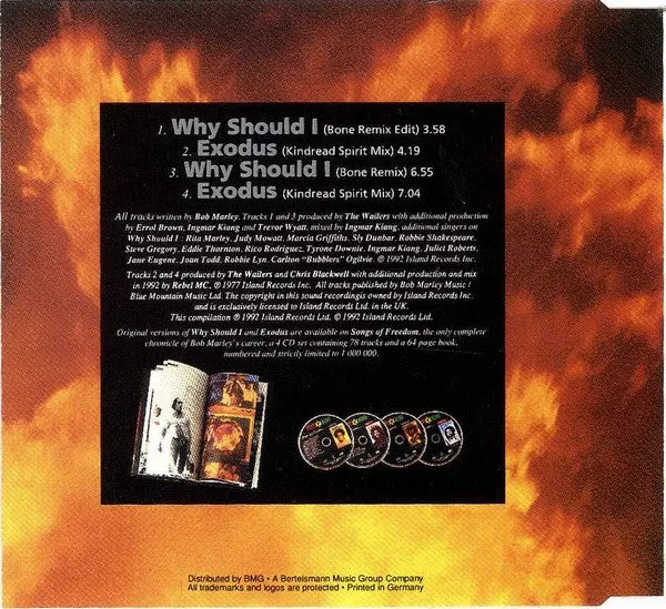 Bob Marley Why Should I Exodus CD maxi remix house